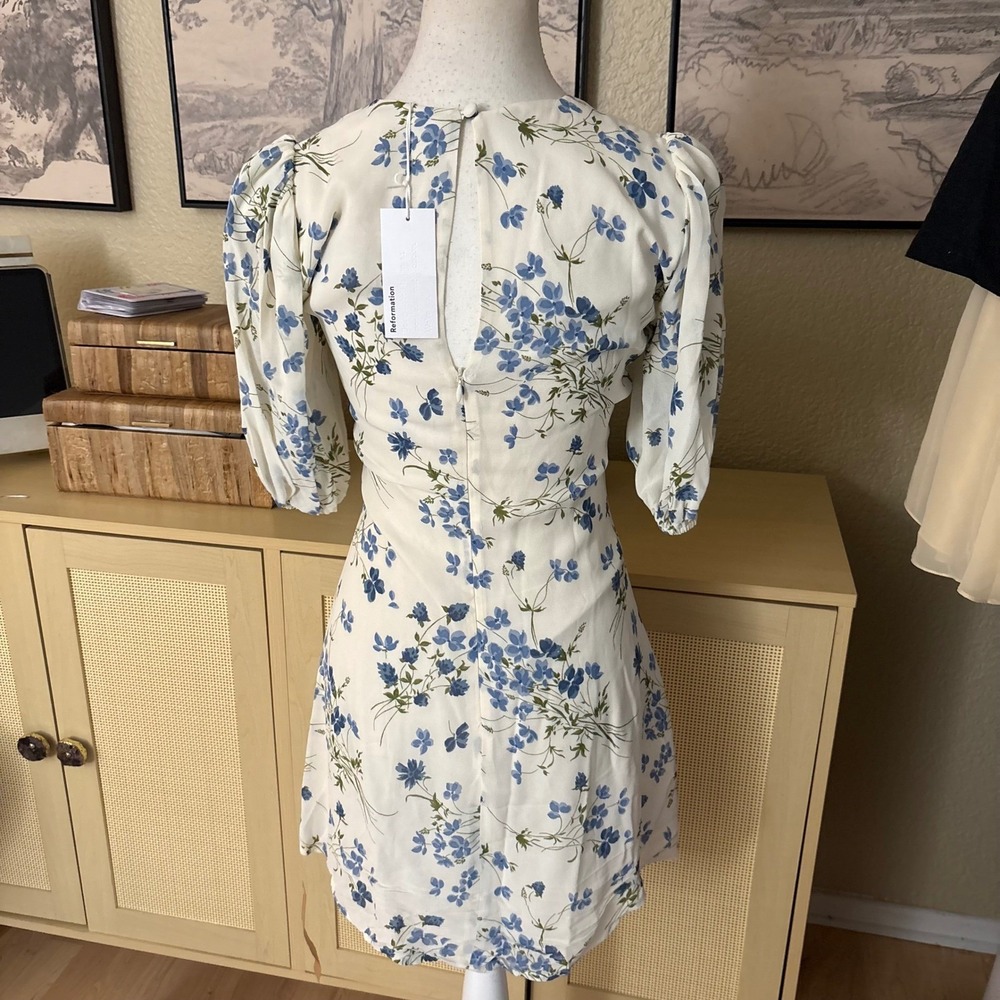 REFORMATION NEW Cressida mini dress in Clarita floral pattern Size 0 NWT - Picture 5 of 10